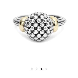 Signature Caviar Lagos Two-Tone Caviar Ball Ring Size 8